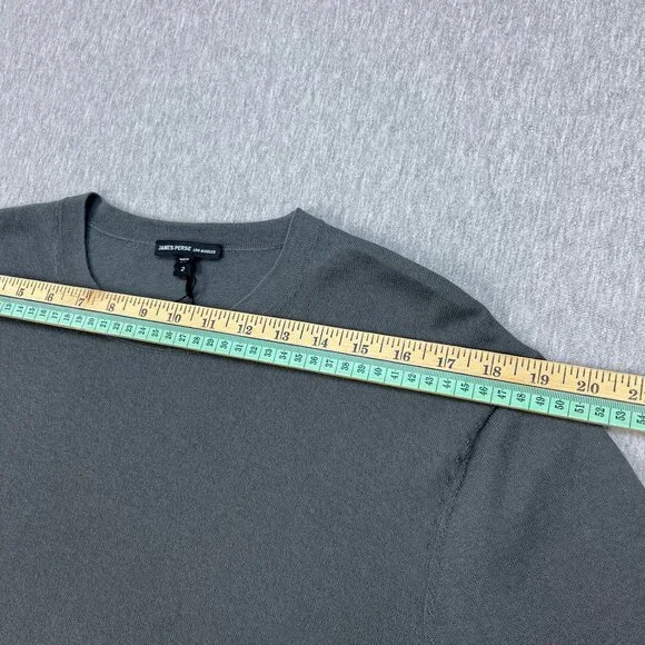James Perse Cotton Nylon Crewneck Pullover Sweater Mens 2 (Medium) Gray MFCF3647
